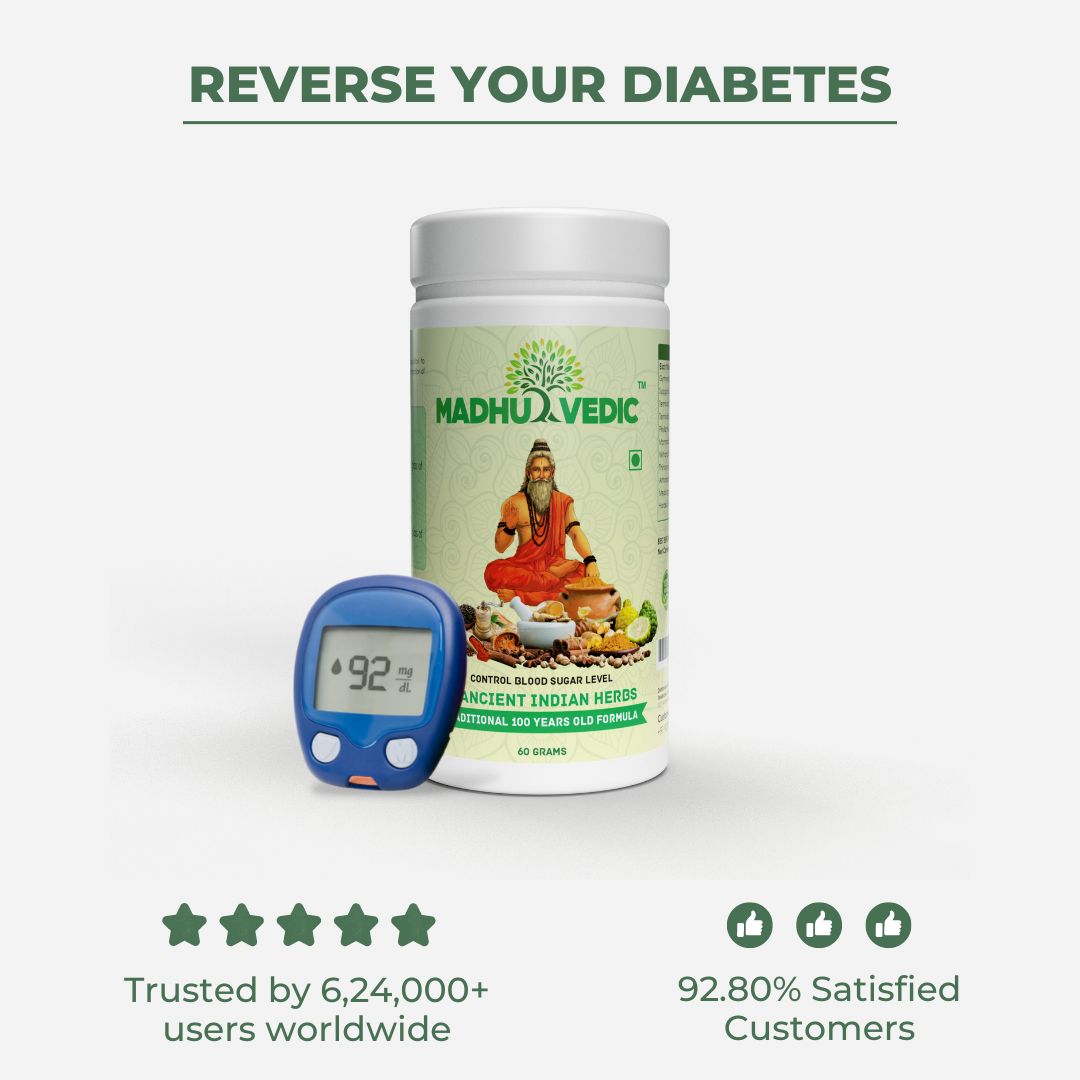 Madhuvedic: Ayurvedic Medicine to Control Diabetes & Blood Sugar Levels (Ministry of Ayush Approved)