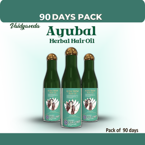 Ayubal Herbal Hair Oil for Hair Growth And Hair Fall Control || 100% Ayurvedic Oil With the Goodness of Nature || Pack of 3 Bottles